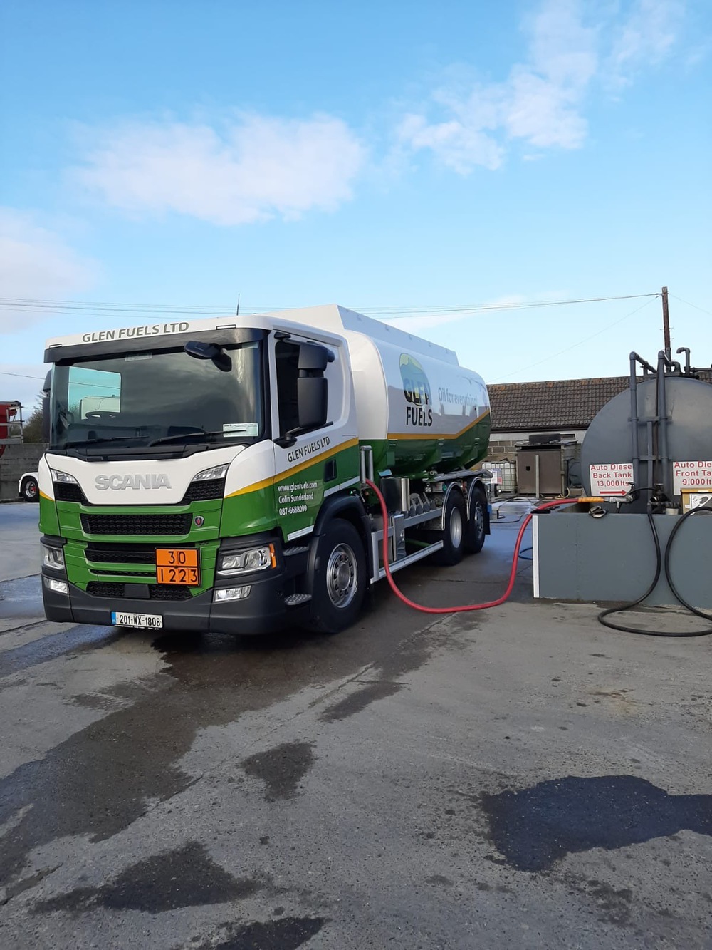 glen fuels oil delivery truck